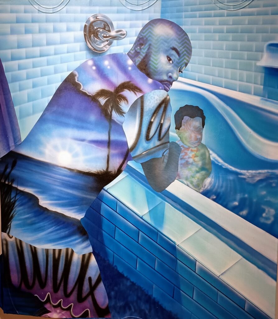 Taking a bath